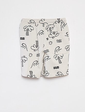 Bermudas em moletão leve com motivo