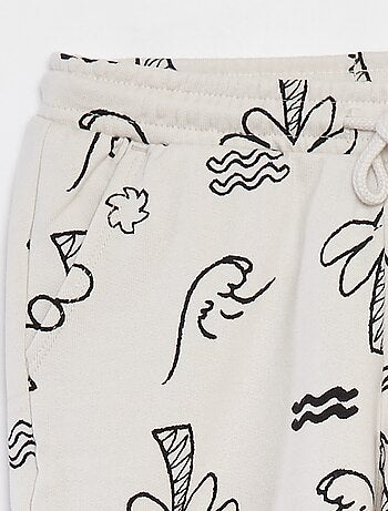 Bermudas em moletão leve com motivo