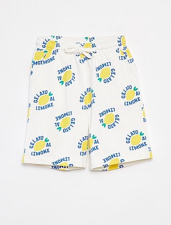 Bermudas em moletão leve com motivo