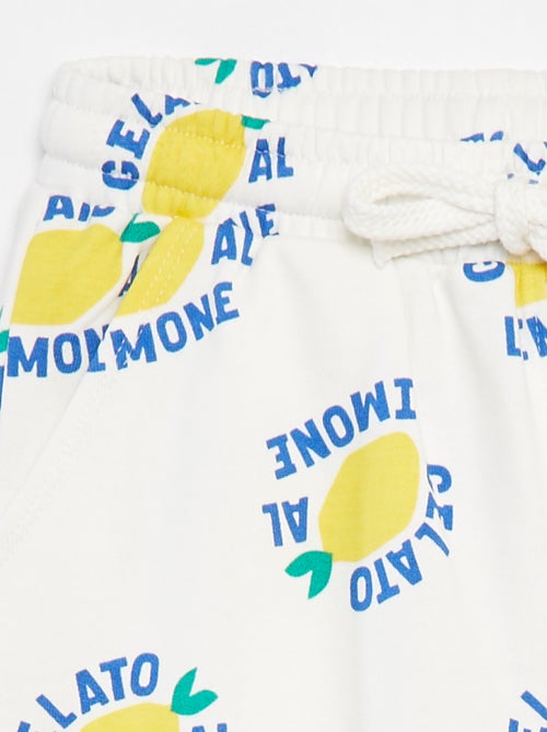 Bermudas em moletão leve com motivo - Kiabi