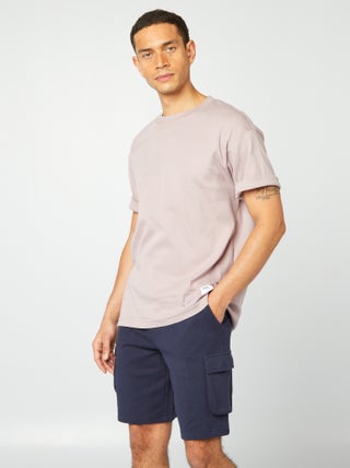 Bermudas em moletão leve com vários bolsos