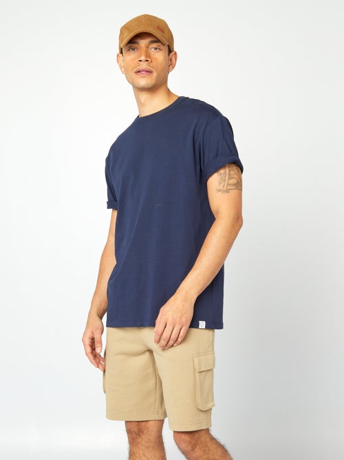 Bermudas em moletão leve com vários bolsos - Kiabi