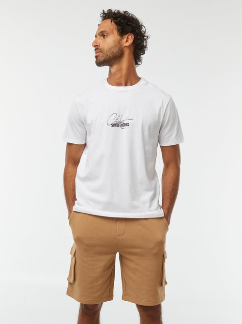 Bermudas em moletão leve com vários bolsos - Kiabi