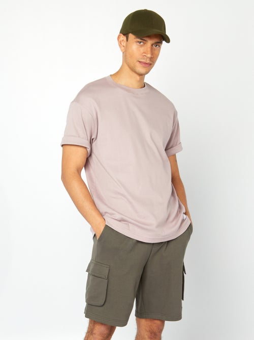 Bermudas em moletão leve com vários bolsos - Kiabi