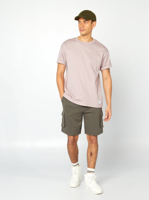 Bermudas em moletão leve com vários bolsos - Kiabi