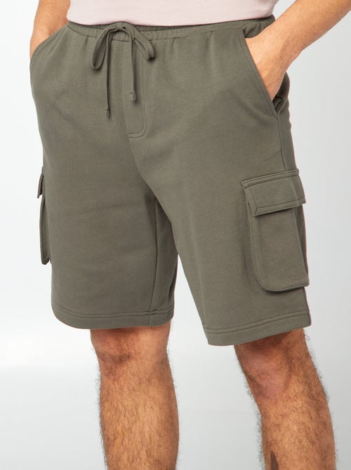 Bermudas em moletão leve com vários bolsos - Kiabi