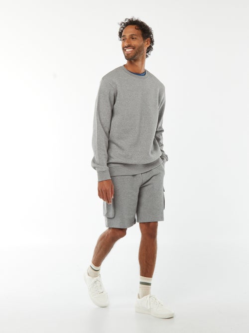 Bermudas em moletão leve com vários bolsos - Kiabi