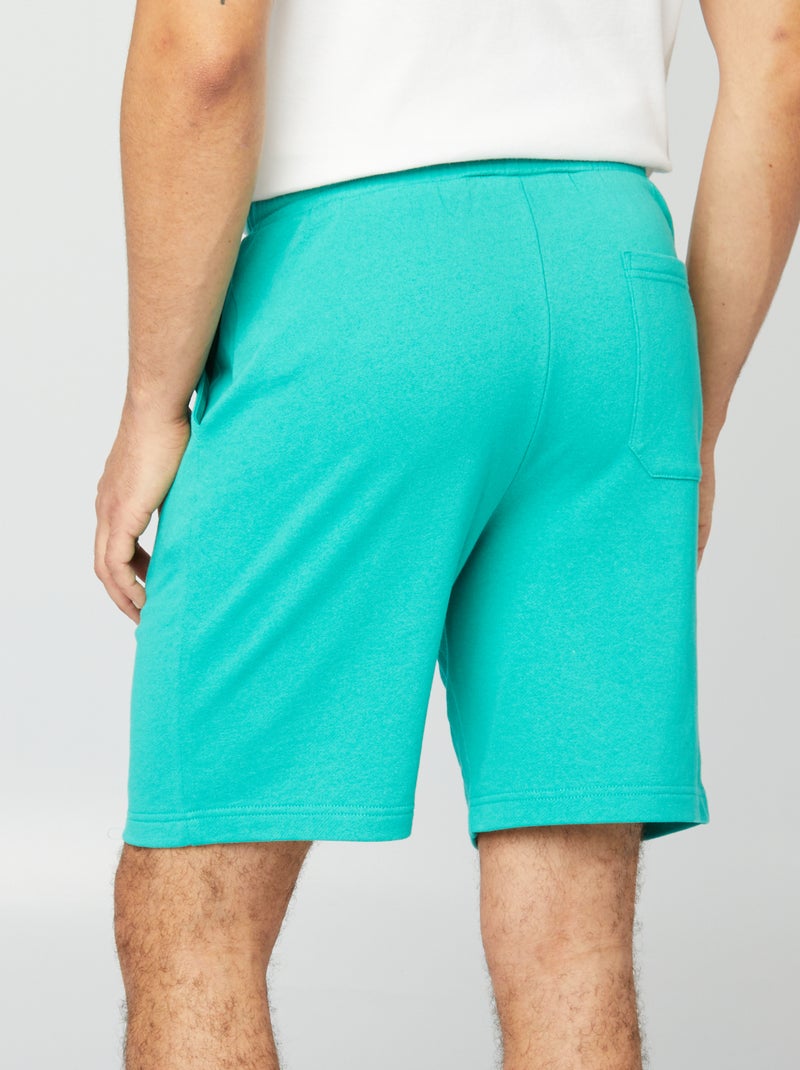 Bermudas em moletão leve VERDE - Kiabi