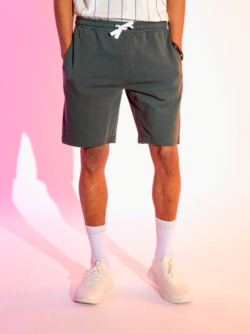 Bermudas em moletão liso - Kiabi