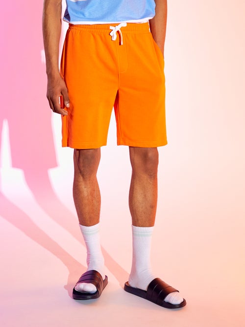 Bermudas em moletão liso - Kiabi