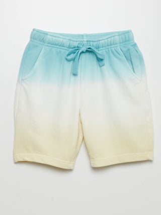 Bermudas em moletão 'tie and dye'