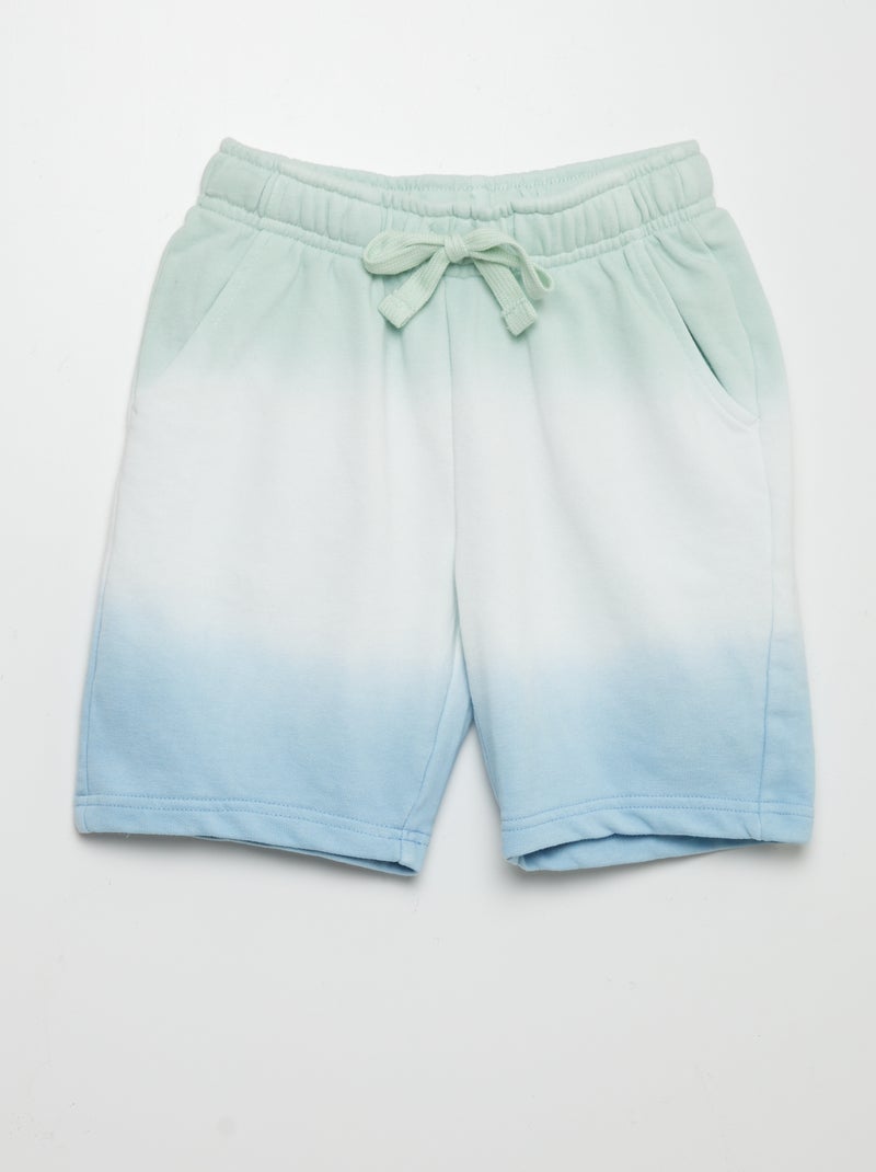 Bermudas em moletão 'tie and dye' AZUL - Kiabi