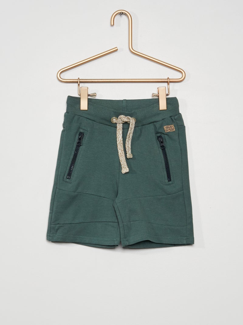 Bermudas em moletão VERDE - Kiabi