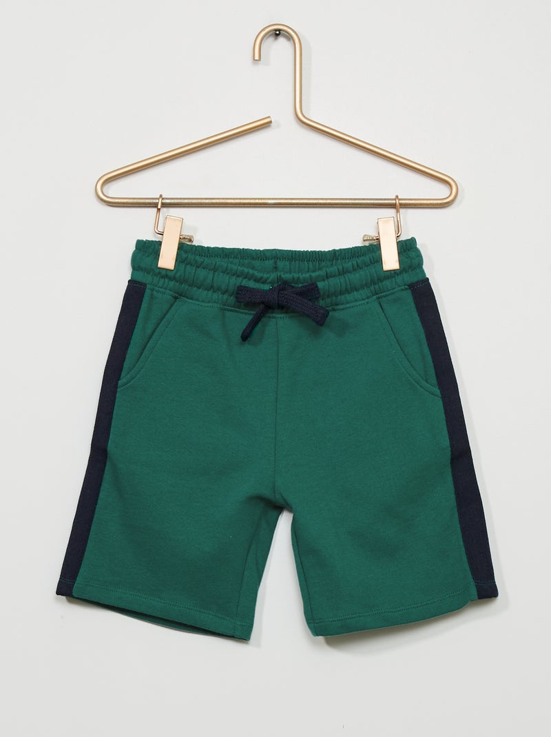 Bermudas em moletão VERDE - Kiabi