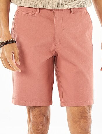 Bermudas em piqué de algodão liso