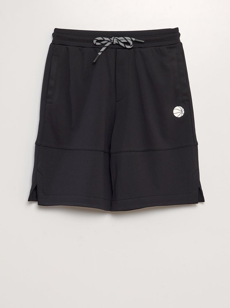 Bermudas em politricô PRETO - Kiabi