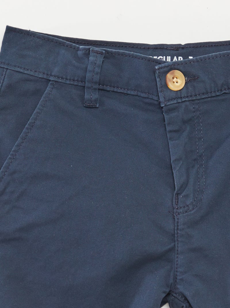 Bermudas em sarja AZUL - Kiabi