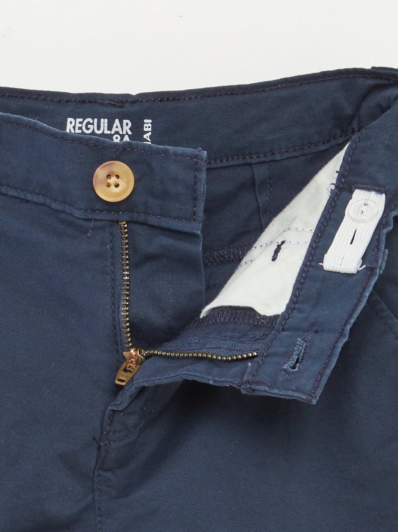 Bermudas em sarja AZUL - Kiabi