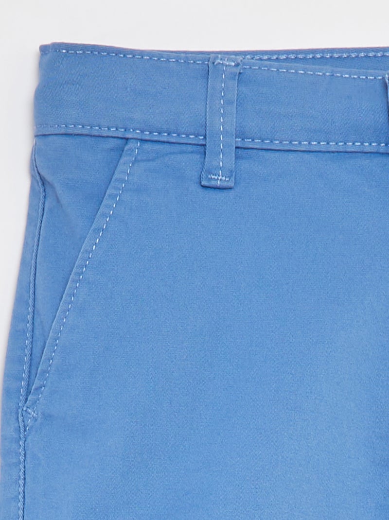 Bermudas em sarja Azul - Kiabi