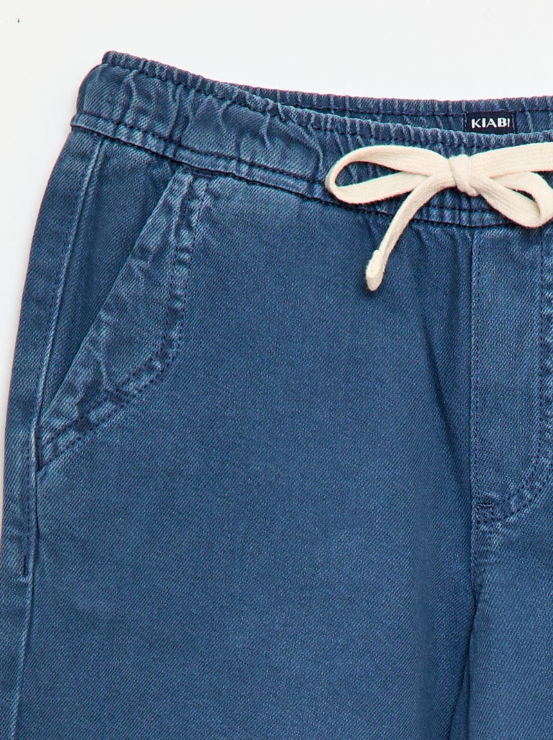Bermudas em sarja Azul - Kiabi