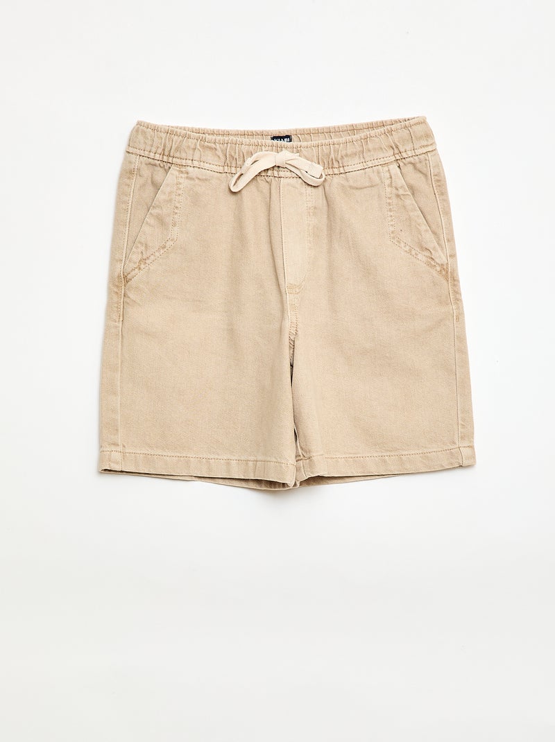 Bermudas em sarja Bege - Kiabi
