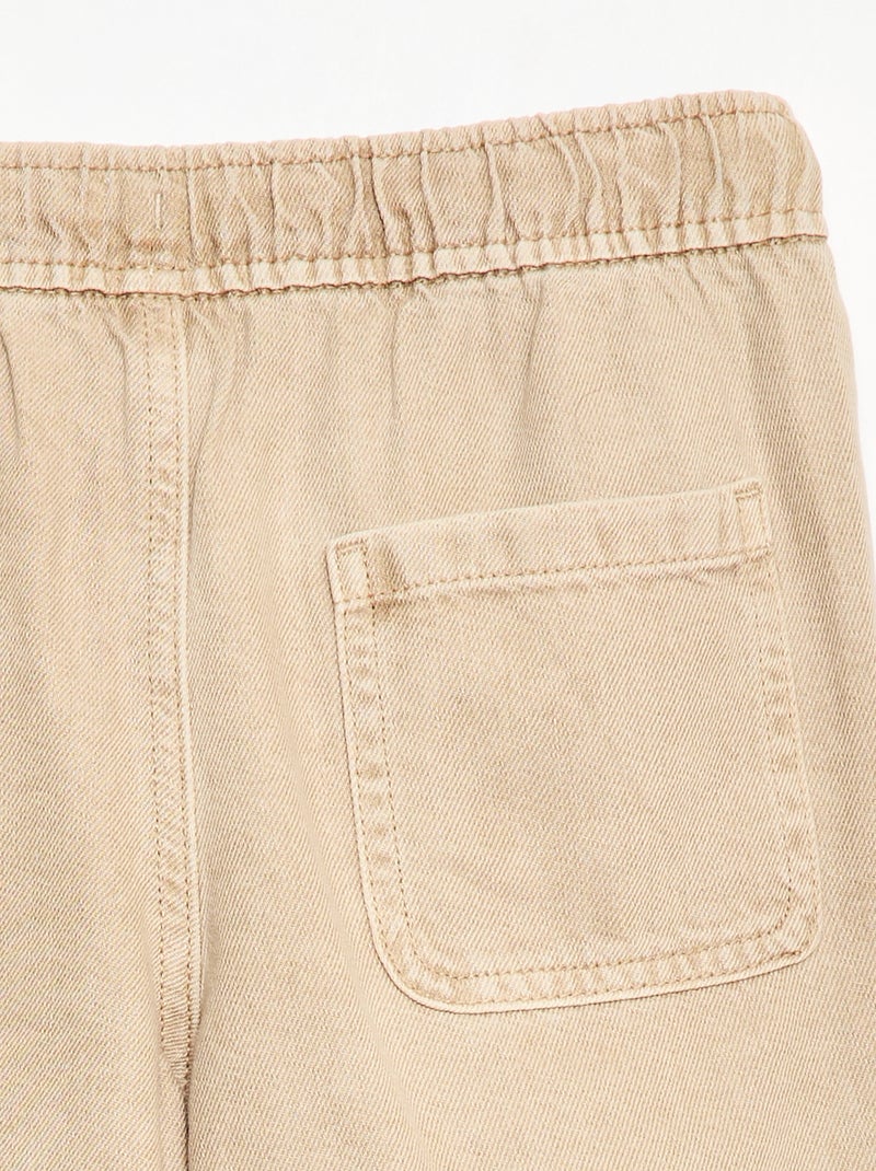 Bermudas em sarja Bege - Kiabi