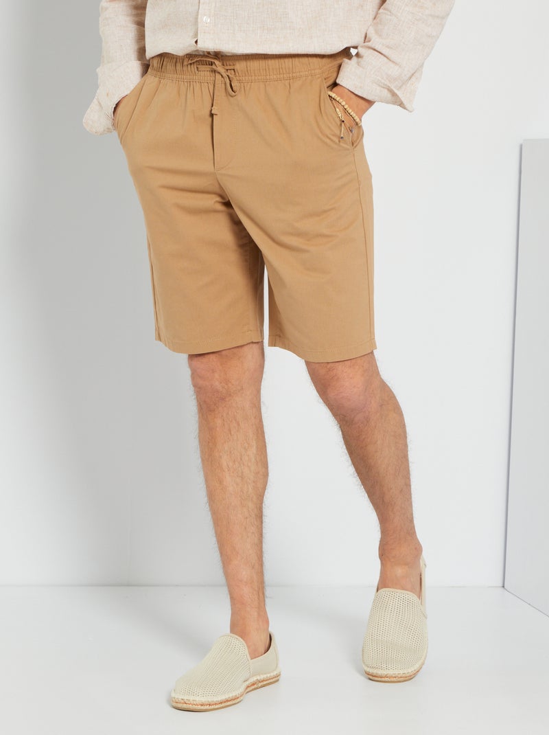 Bermudas em sarja BEGE - Kiabi
