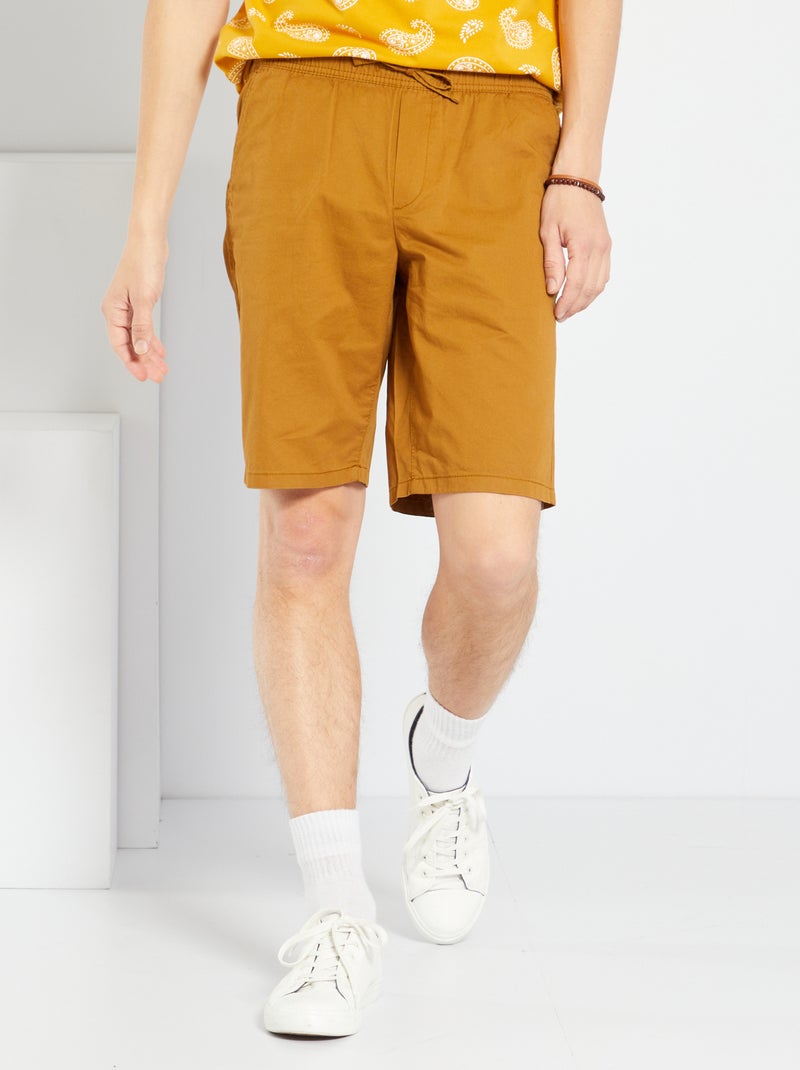 Bermudas em sarja CAQUI - Kiabi