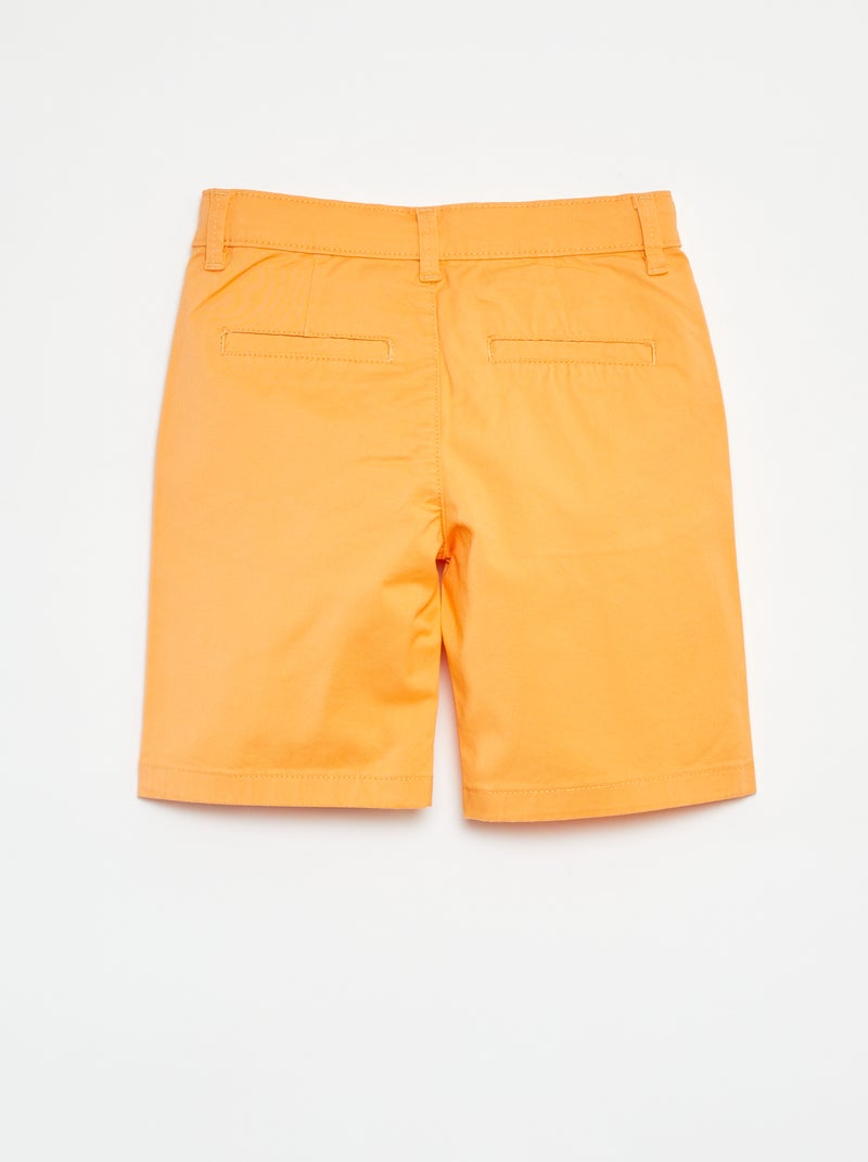 Bermudas em sarja LARANJA - Kiabi