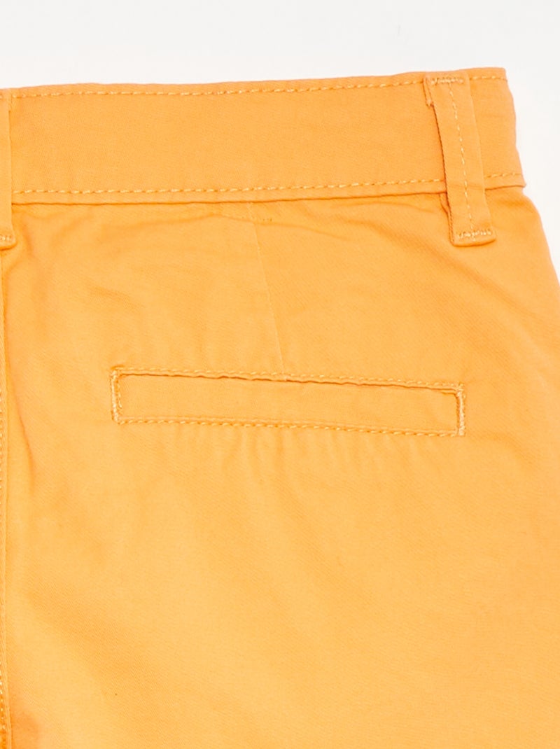 Bermudas em sarja LARANJA - Kiabi