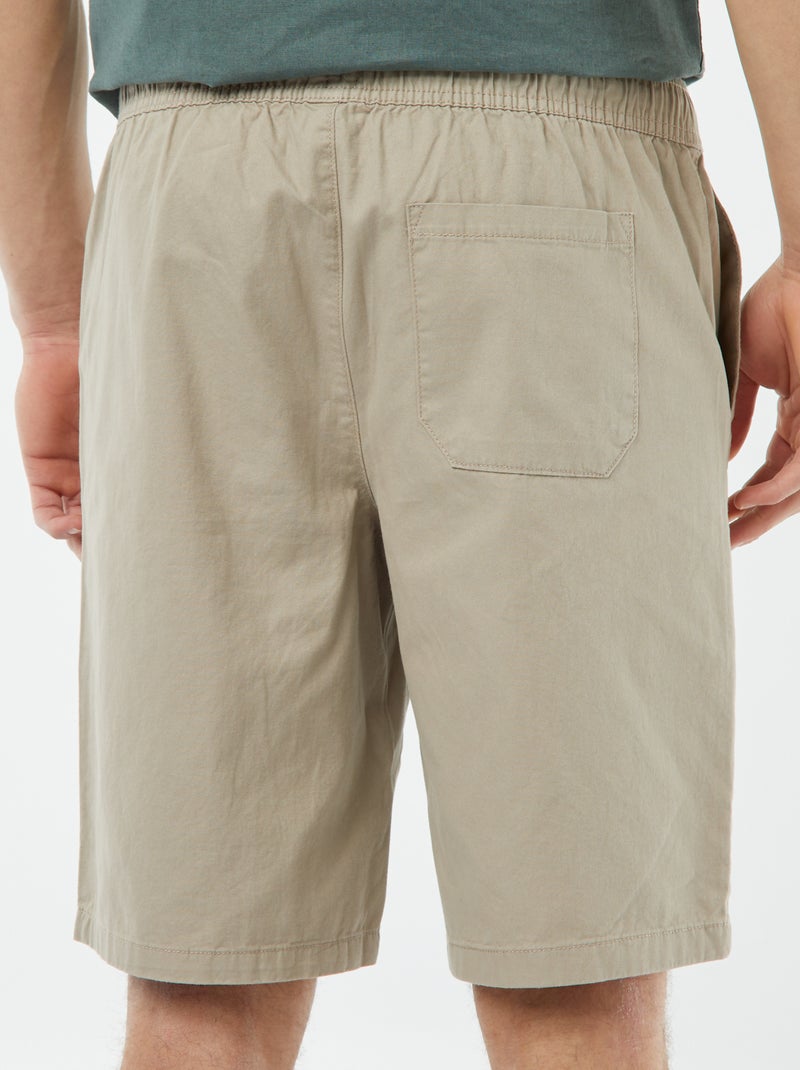 Bermudas em sarja lisa CINZA - Kiabi