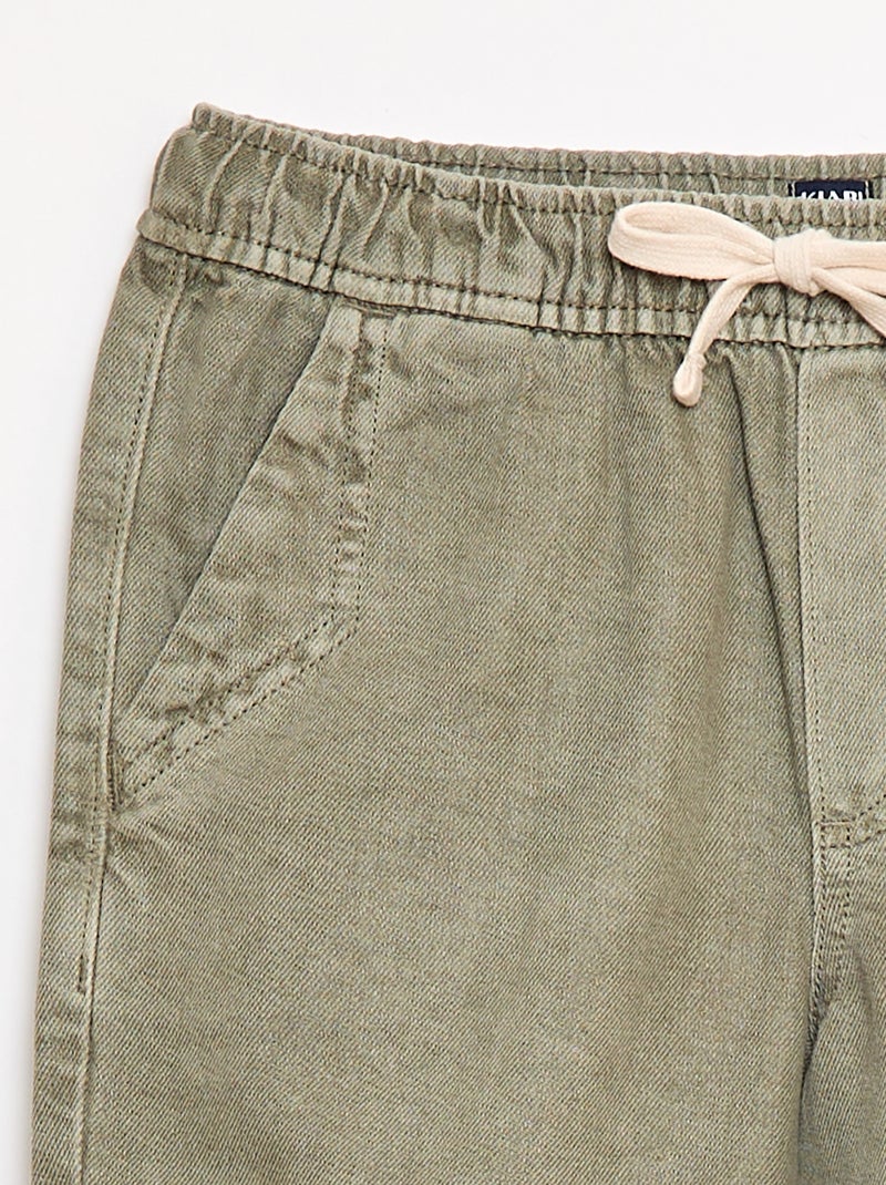 Bermudas em sarja Verde - Kiabi