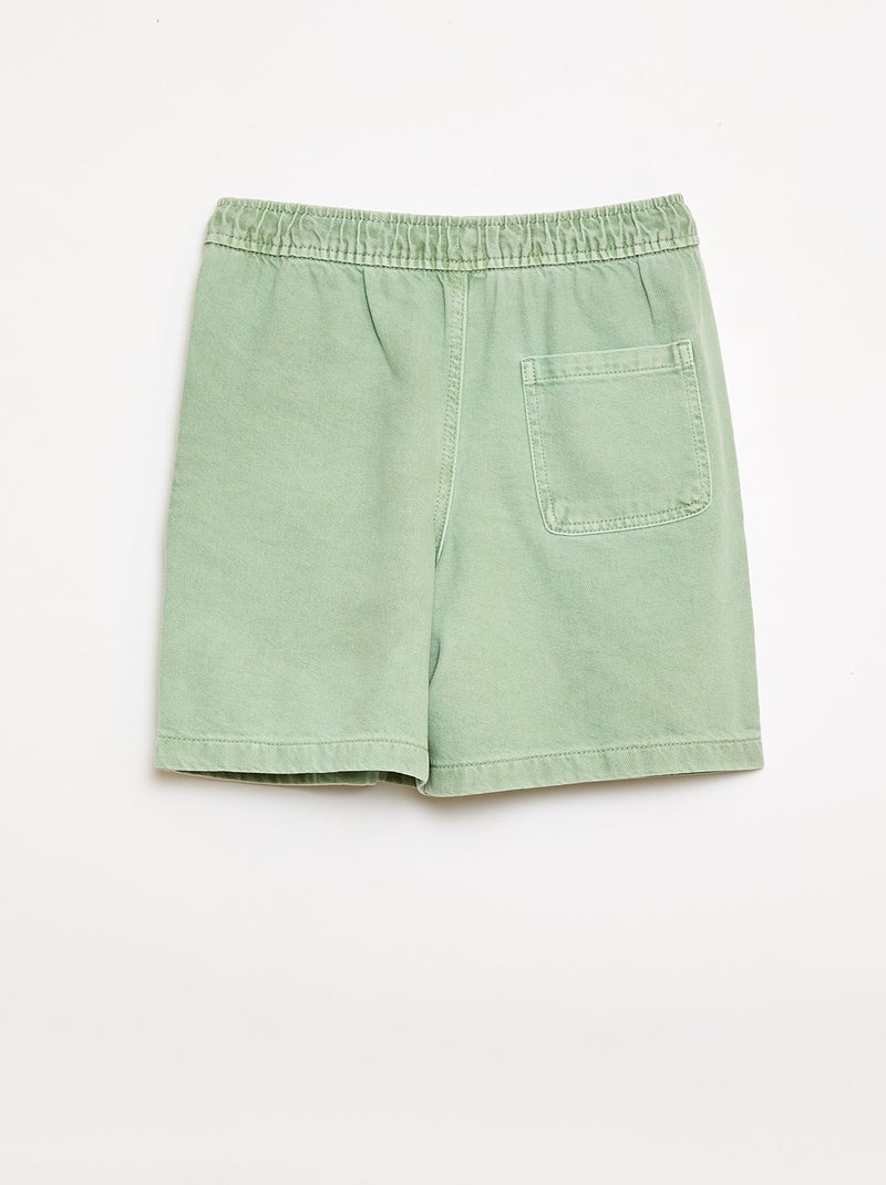 Bermudas em sarja Verde - Kiabi