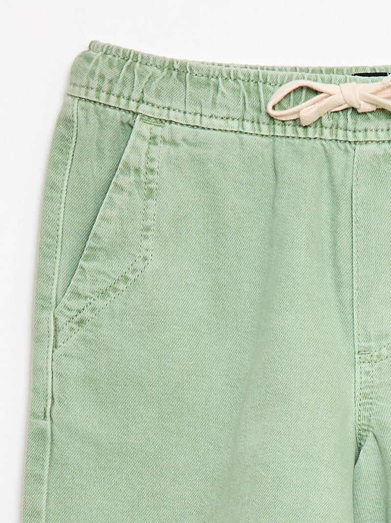 Bermudas em sarja Verde - Kiabi