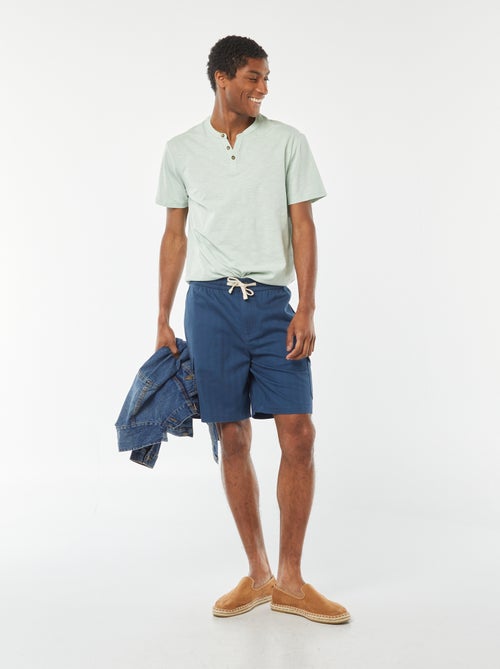 Bermudas em twill com vários bolsos - Kiabi