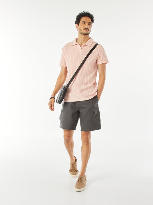 Bermudas em twill com vários bolsos - Kiabi