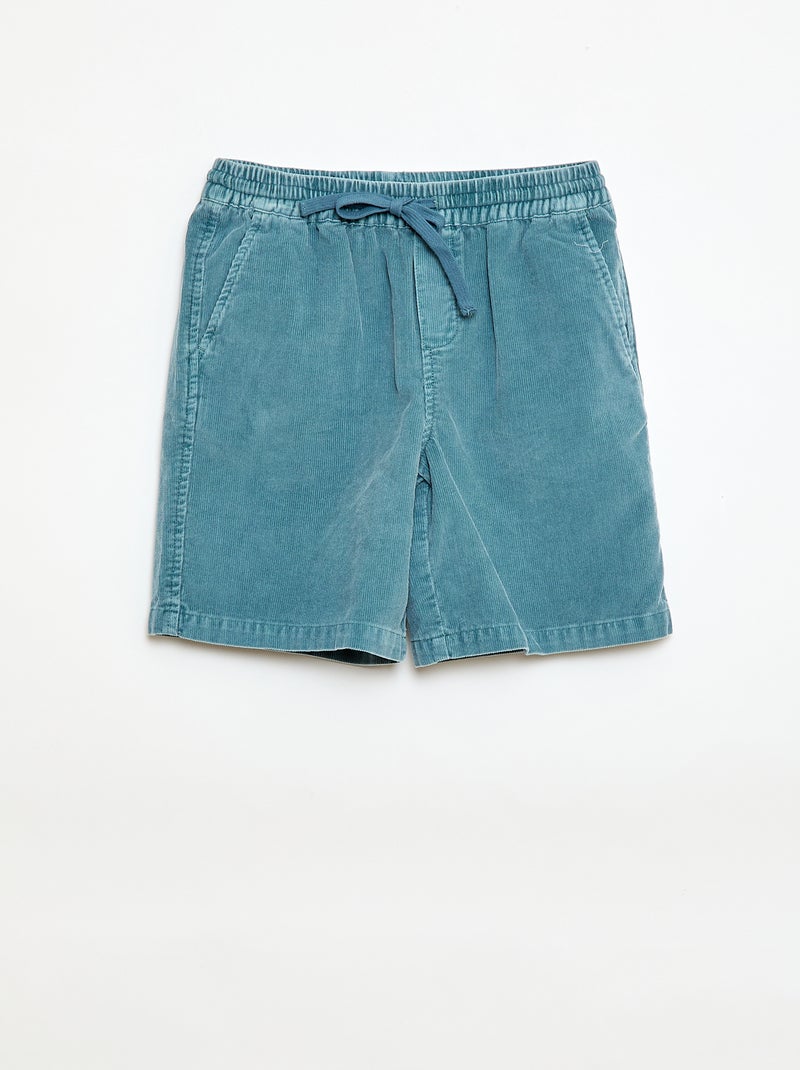 Bermudas em veludo cotelê Azul - Kiabi