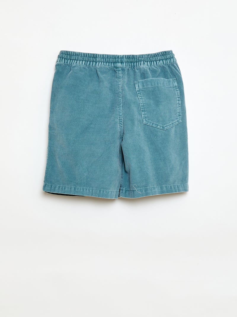 Bermudas em veludo cotelê Azul - Kiabi
