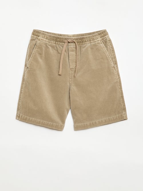 Bermudas em veludo cotelê - Kiabi