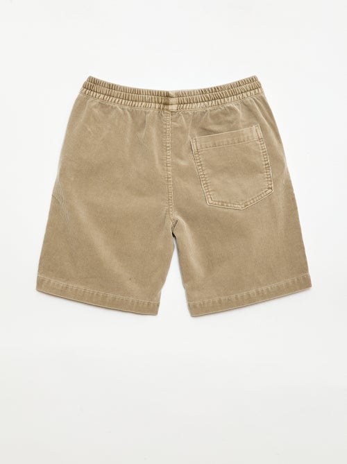 Bermudas em veludo cotelê - Kiabi
