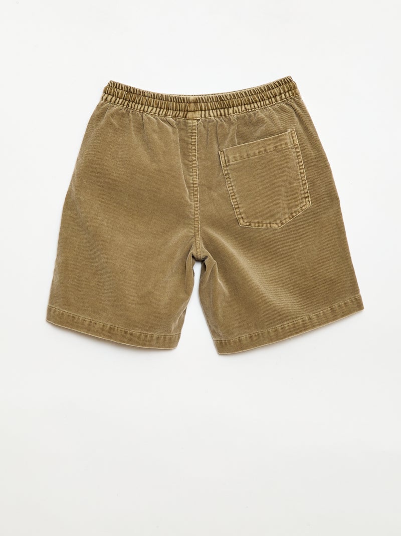 Bermudas em veludo cotelê Verde - Kiabi