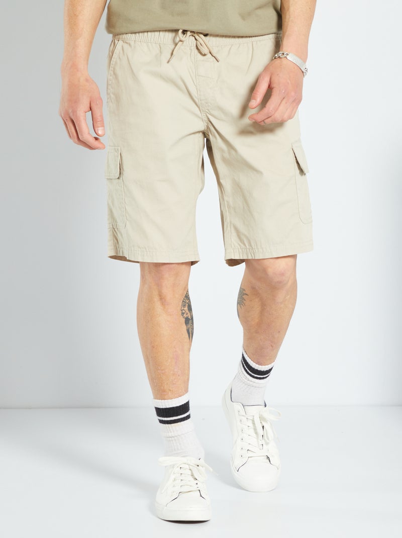 Bermudas estilo battle bege - Kiabi
