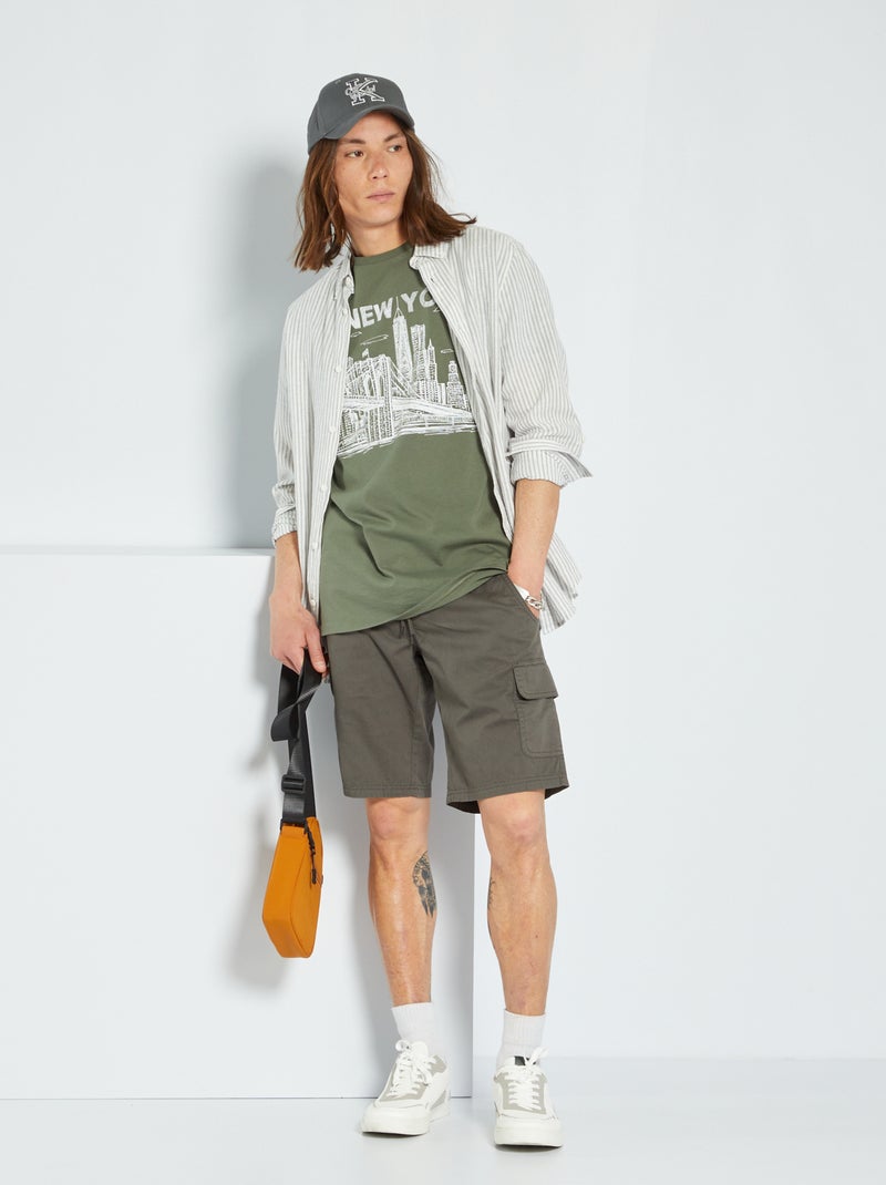 Bermudas estilo battle CAQUI - Kiabi