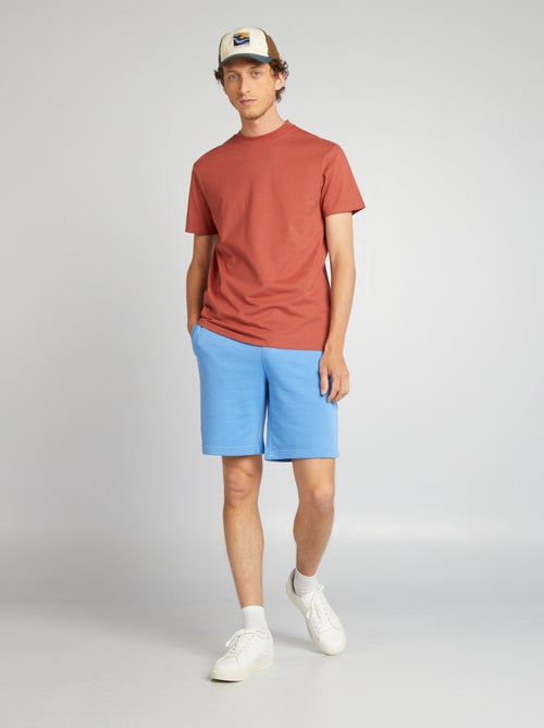Bermudas estilo calças de fato de treino em moletão fino - Kiabi