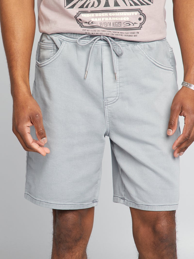 Bermudas estilo jogger lisas AZUL - Kiabi