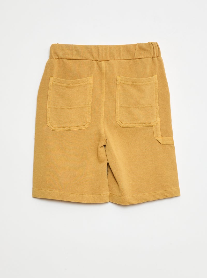 Bermudas fluidas em French Terry Bege - Kiabi