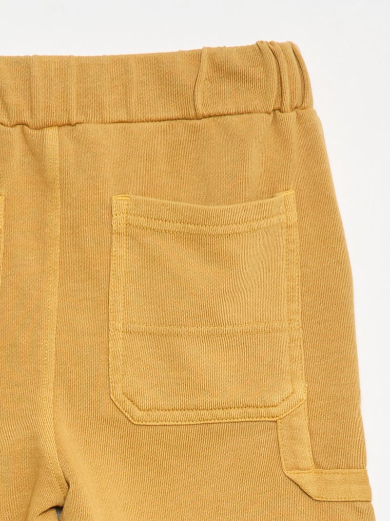 Bermudas fluidas em French Terry Bege - Kiabi