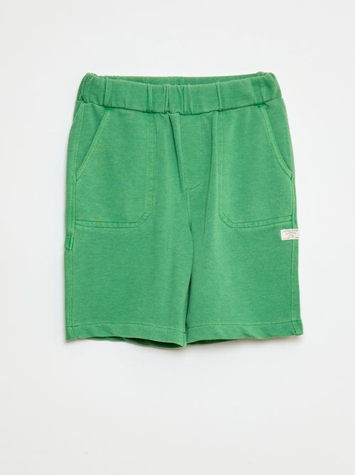 Bermudas fluidas em French Terry - Kiabi
