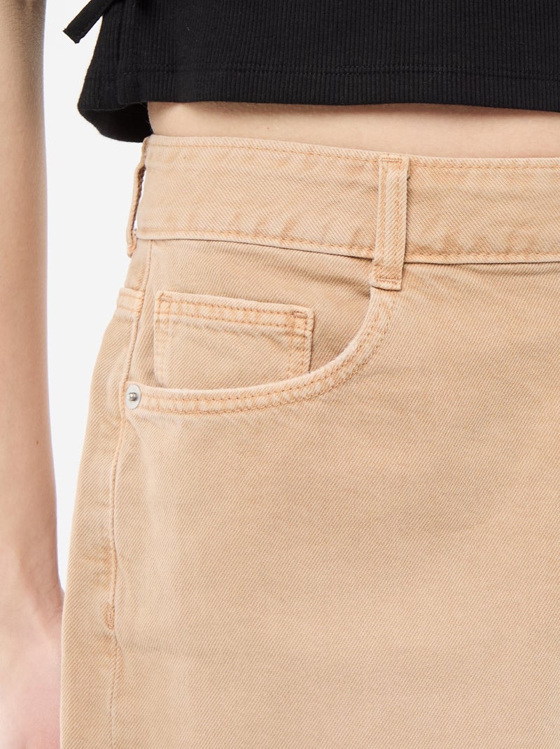 Bermudas largas em sarja Bege - Kiabi