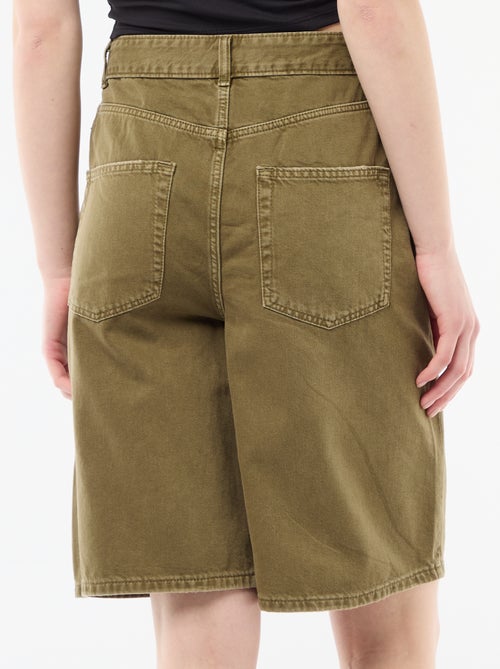 Bermudas largas em sarja - Kiabi